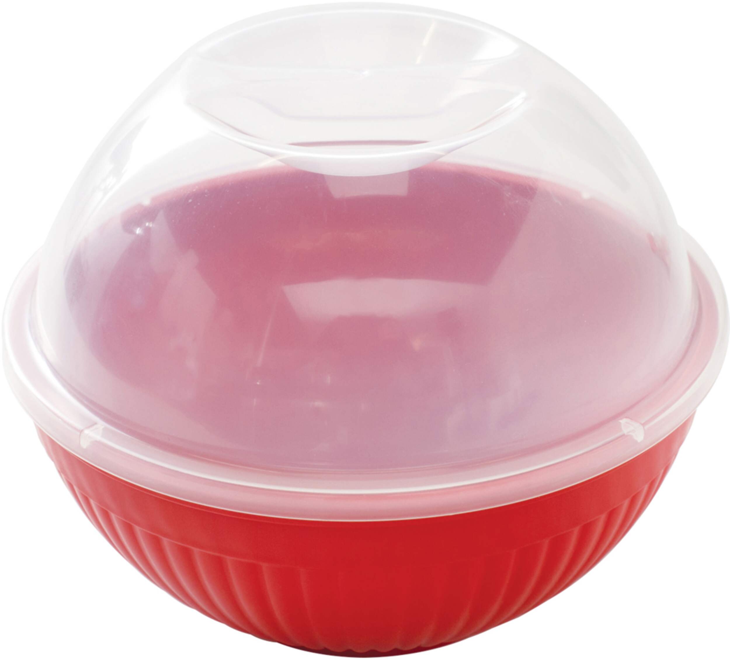 Nordicware Quick Pop Single-Serve Microwave Popcorn Machine, BPA-Free, Red Front_Elevated
