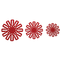 PADERNO Classic Cookware Protectors for Pots and Pans, Red, 5-pc