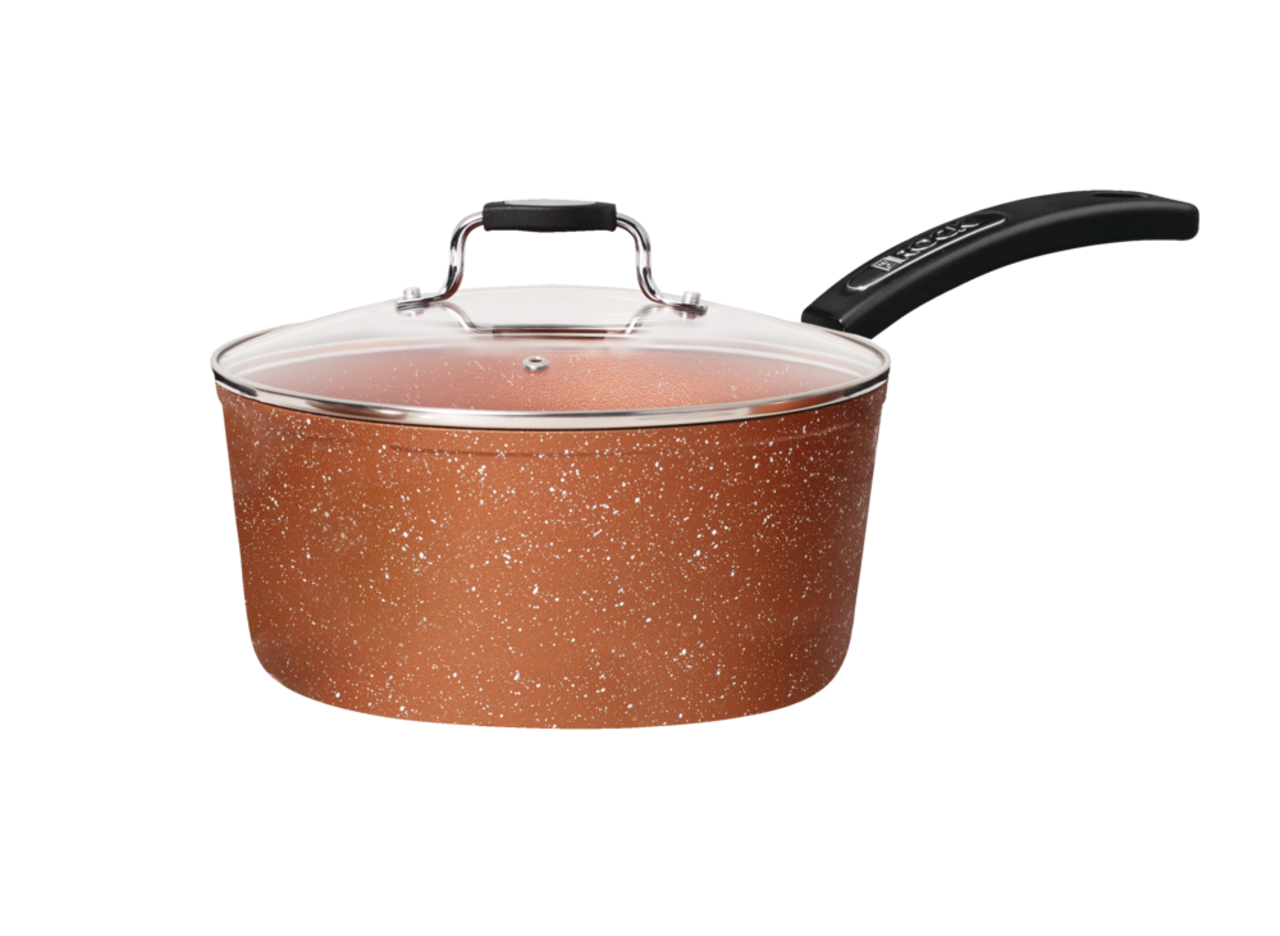 Copper Saucepan 4.4 qt with Flower Lid
