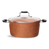 Heritage The Rock Copper Non-Stick Saucepan, Dishwasher & Oven Safe, 5-qt Front_Elevated