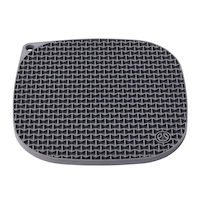 PADERNO Signature Heat-Resistant Food-Grade Silicone Pot Holder, Dishwasher-Safe, Black, Medium Overhead_Plunge