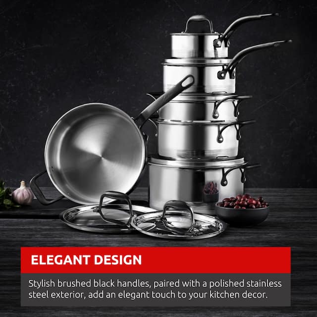 Lagostina 7Ply Clad Stainless Steel Cookset, 12pc Canadian Tire