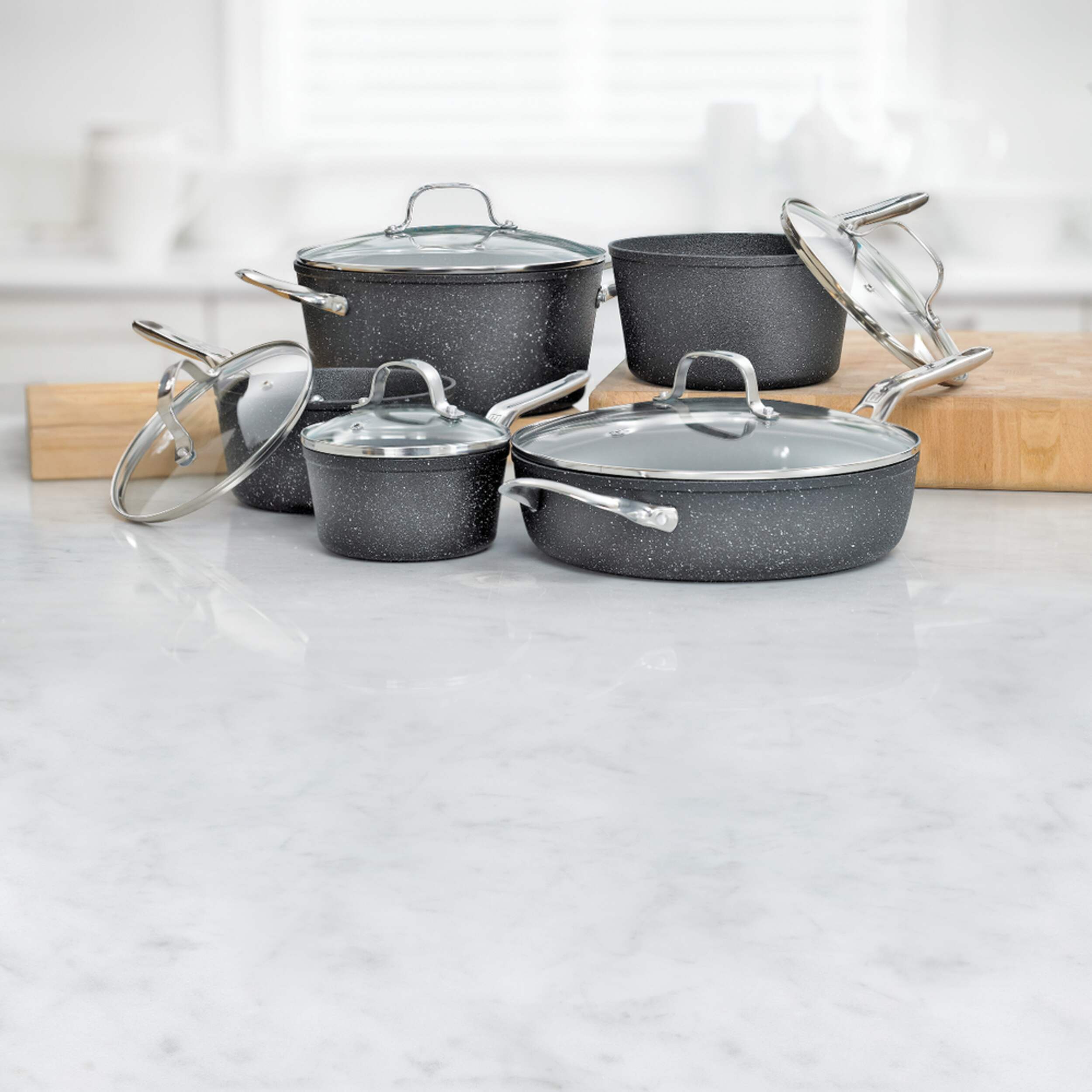 Heritage The Rock NonStick Cookware Set, Dishwasher & Oven Safe