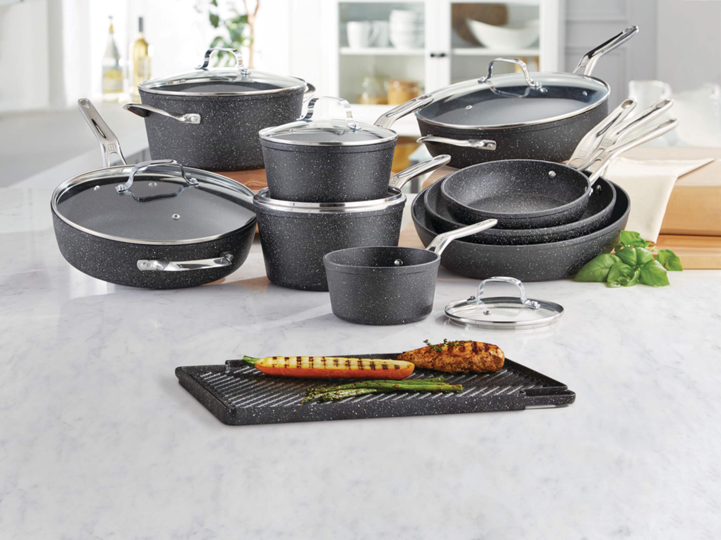 Heritage The Rock NonStick Cookware Set, Dishwasher & Oven Safe