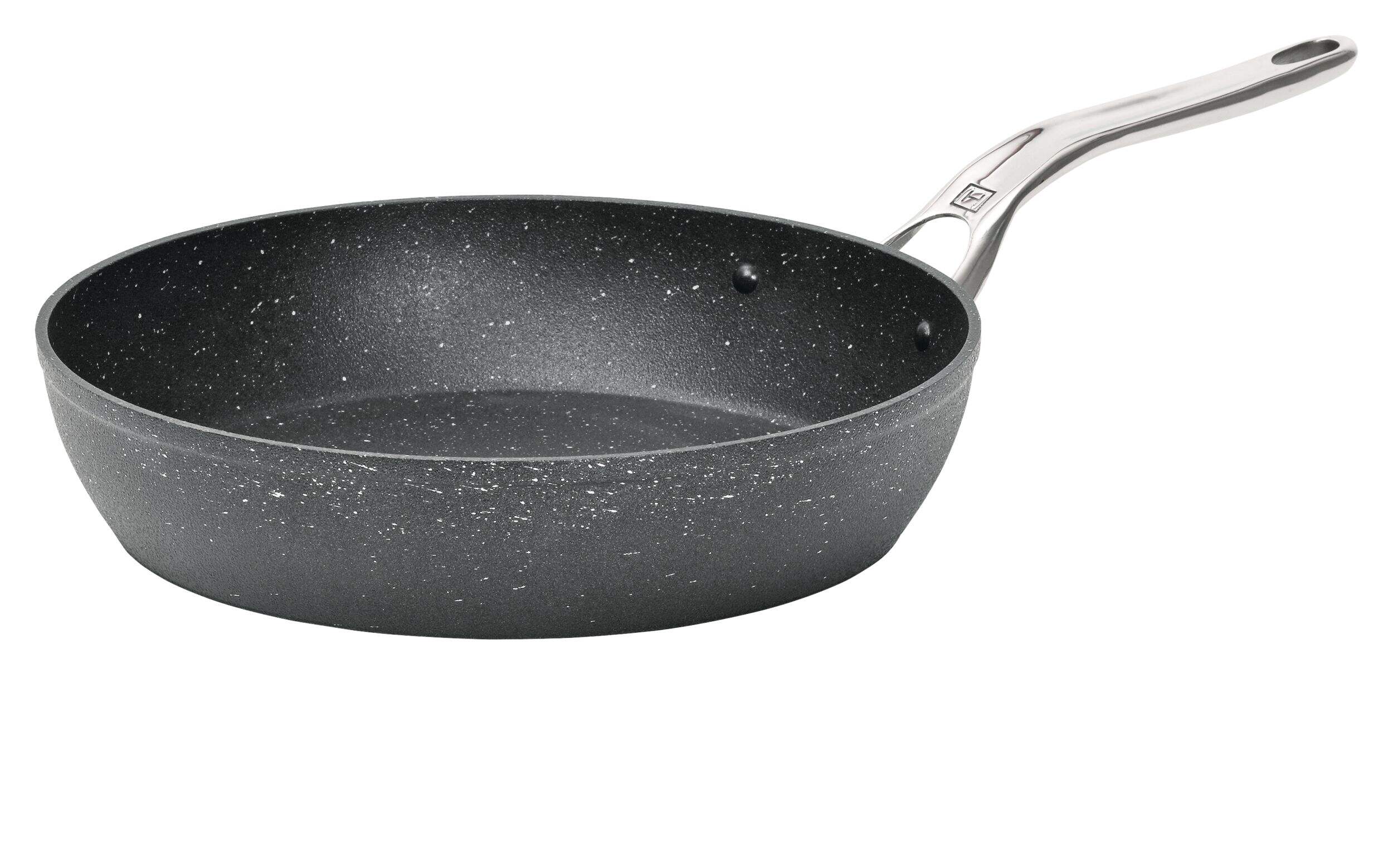 Heritage The Rock Non-Stick Frying Pan, Dishwasher & Oven Safe, Black, 10-in Front_Three_Fourths_Angled_Left