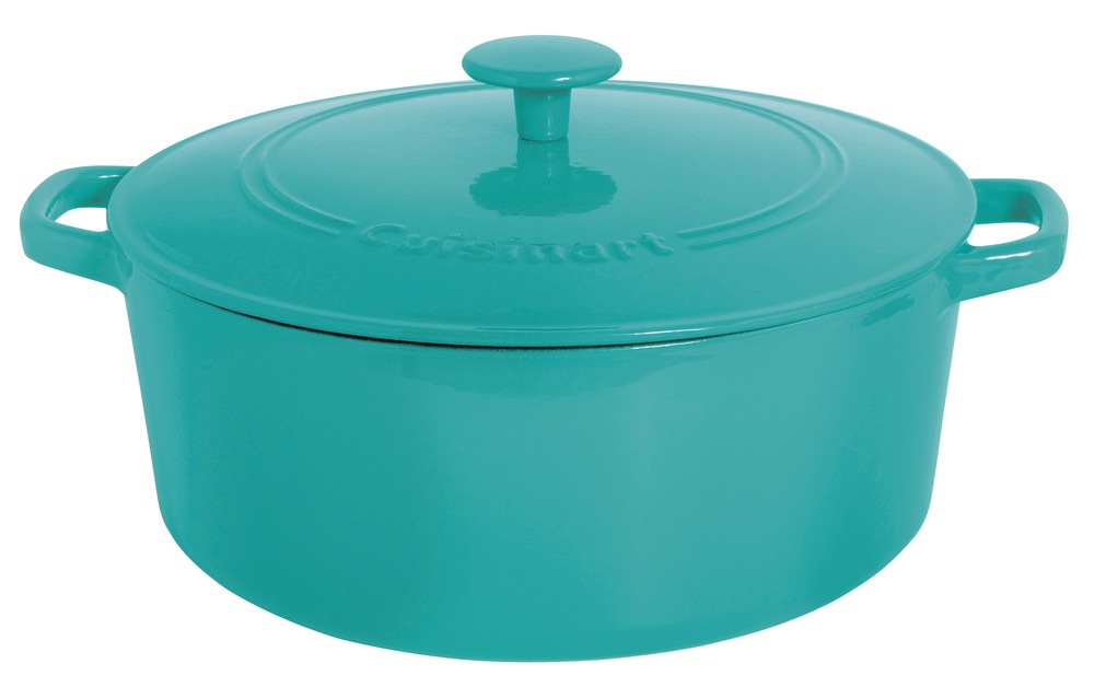 Cuisinart Round Cast Iron Casserole Dish, Turquoise, 7qt Canadian Tire