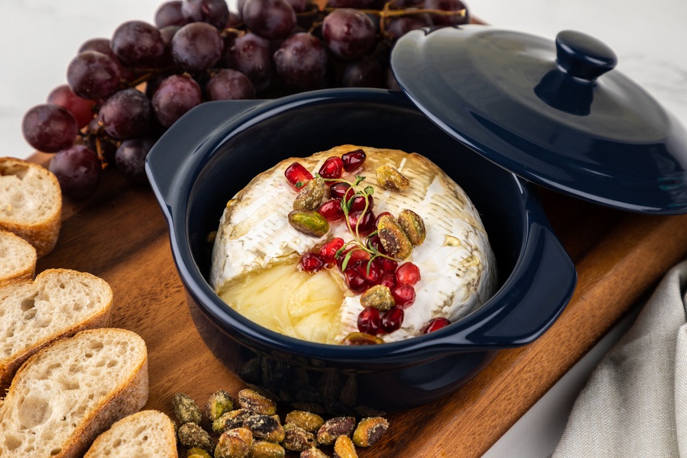 MASTER Chef Stoneware Brie Baker, Navy Blue Canadian Tire