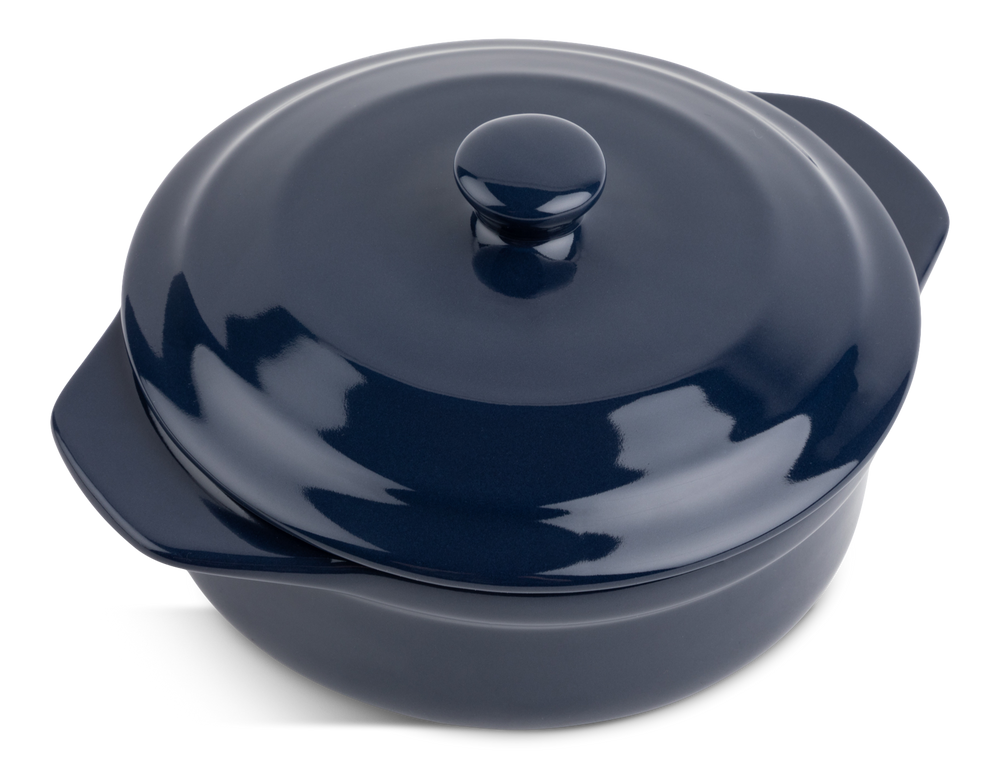 MASTER Chef Stoneware Brie Baker, Navy Blue Canadian Tire