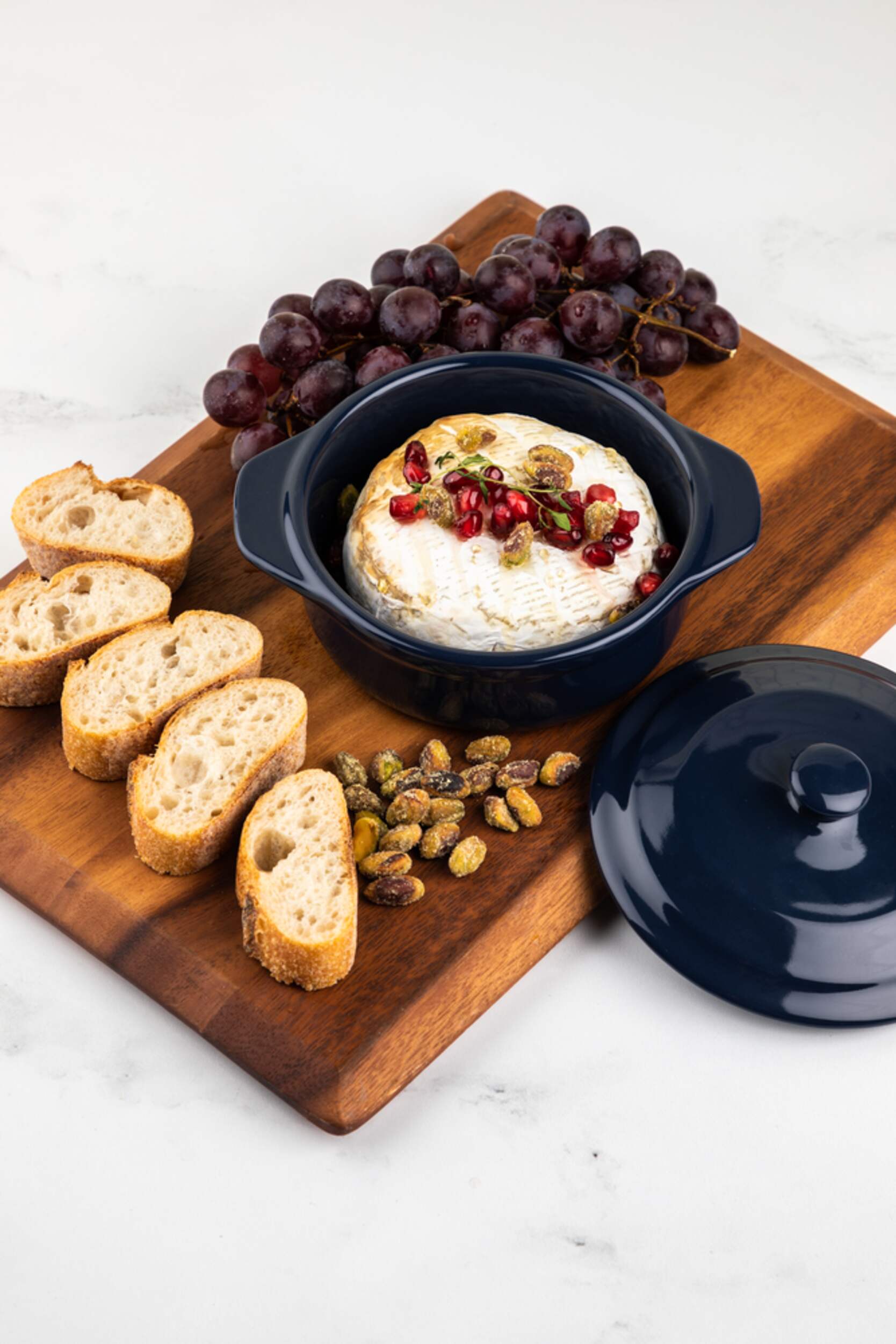 MASTER Chef Stoneware Brie Baker, Navy Blue Canadian Tire