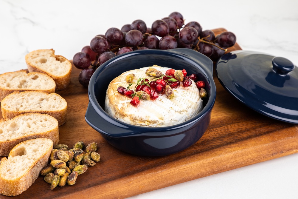 MASTER Chef Stoneware Brie Baker, Navy Blue Canadian Tire