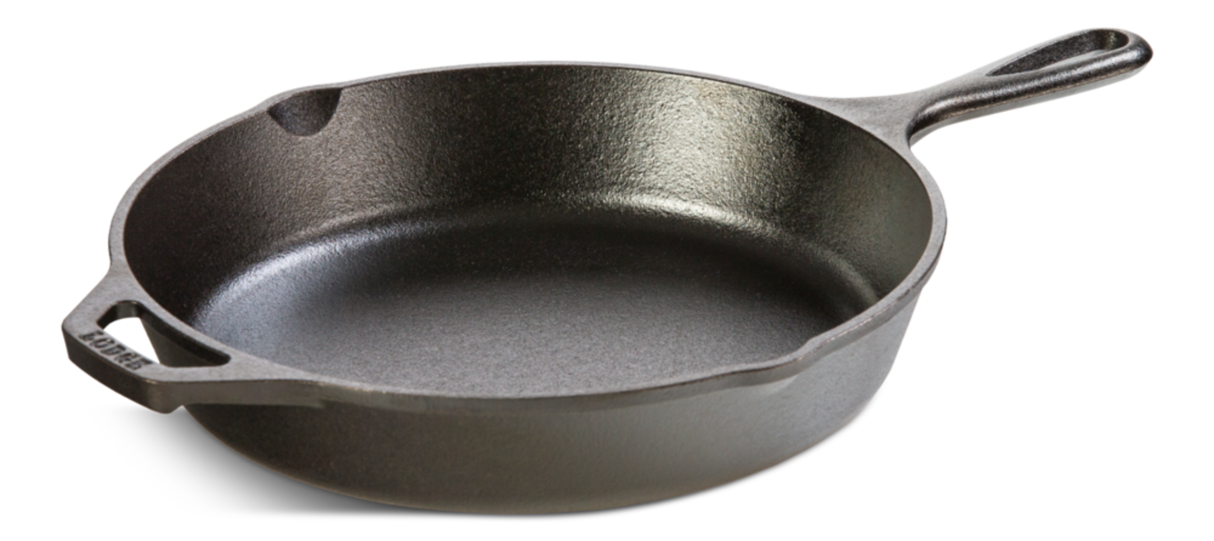 Lodge Seasoned Cast-Iron Skillet, 10.3-in Front_Three_Fourths_Angled_Left