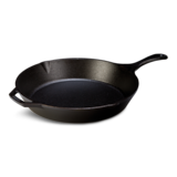 Lodge Seasoned Cast-Iron Skillet, 13.3-in Front_Three_Fourths_Angled_Left