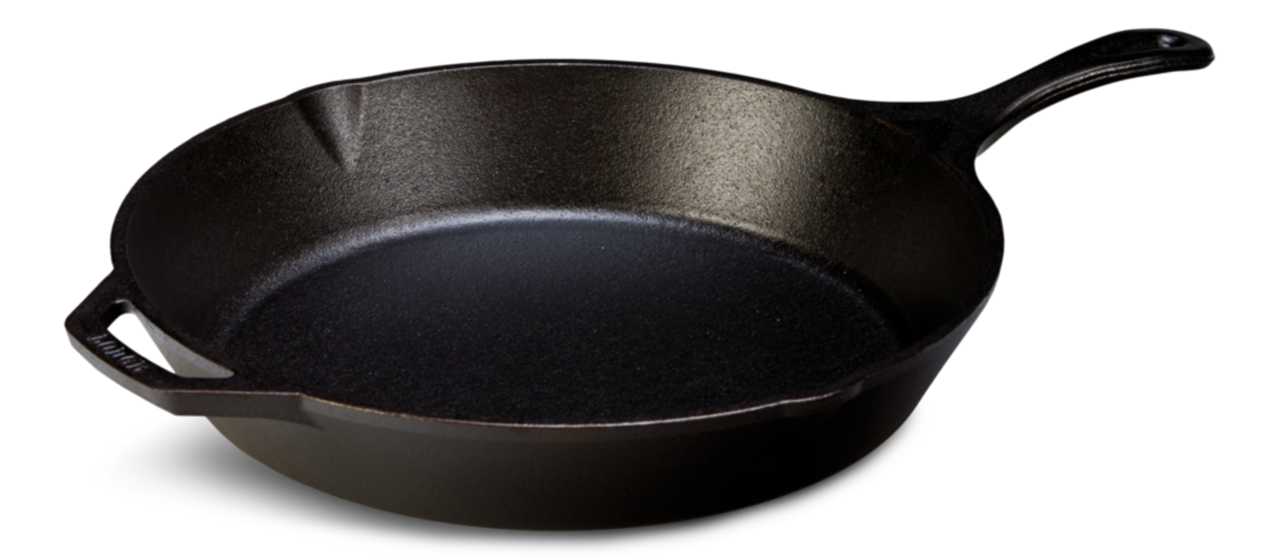 Lodge Seasoned Cast-Iron Skillet, 13.3-in Front_Three_Fourths_Angled_Left
