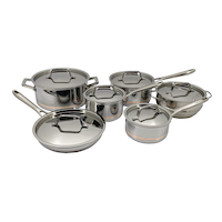 PADERNO 5-Ply Copper Core Stainless Steel Cookware Set, Oven Safe, 12-pc Front_Elevated