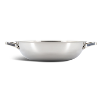 PADERNO 3-Ply Clad Stainless Steel Wok, 32-cm