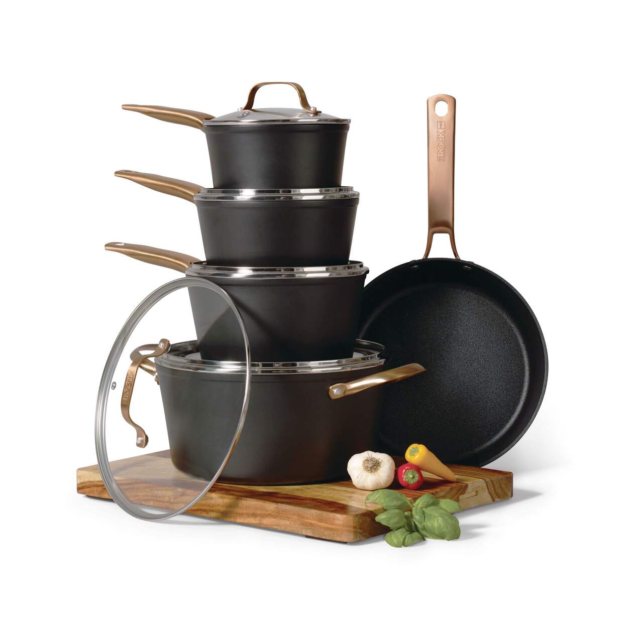 Heritage The Rock Non-Stick T-Lock Cookware Set w/ Detachable Handles,  Stainless Steel, 14-pc, Canadian Tire in 2023