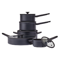 Vida by PADERNO 10-Piece Non-Stick Cookware Set, Black Composite_or_Mixed