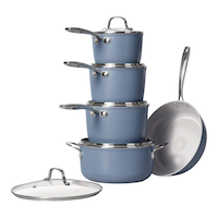 Heritage The Rock O Naturel Ceramic Non-Stick Cookset, 10-pc Composite_or_Mixed