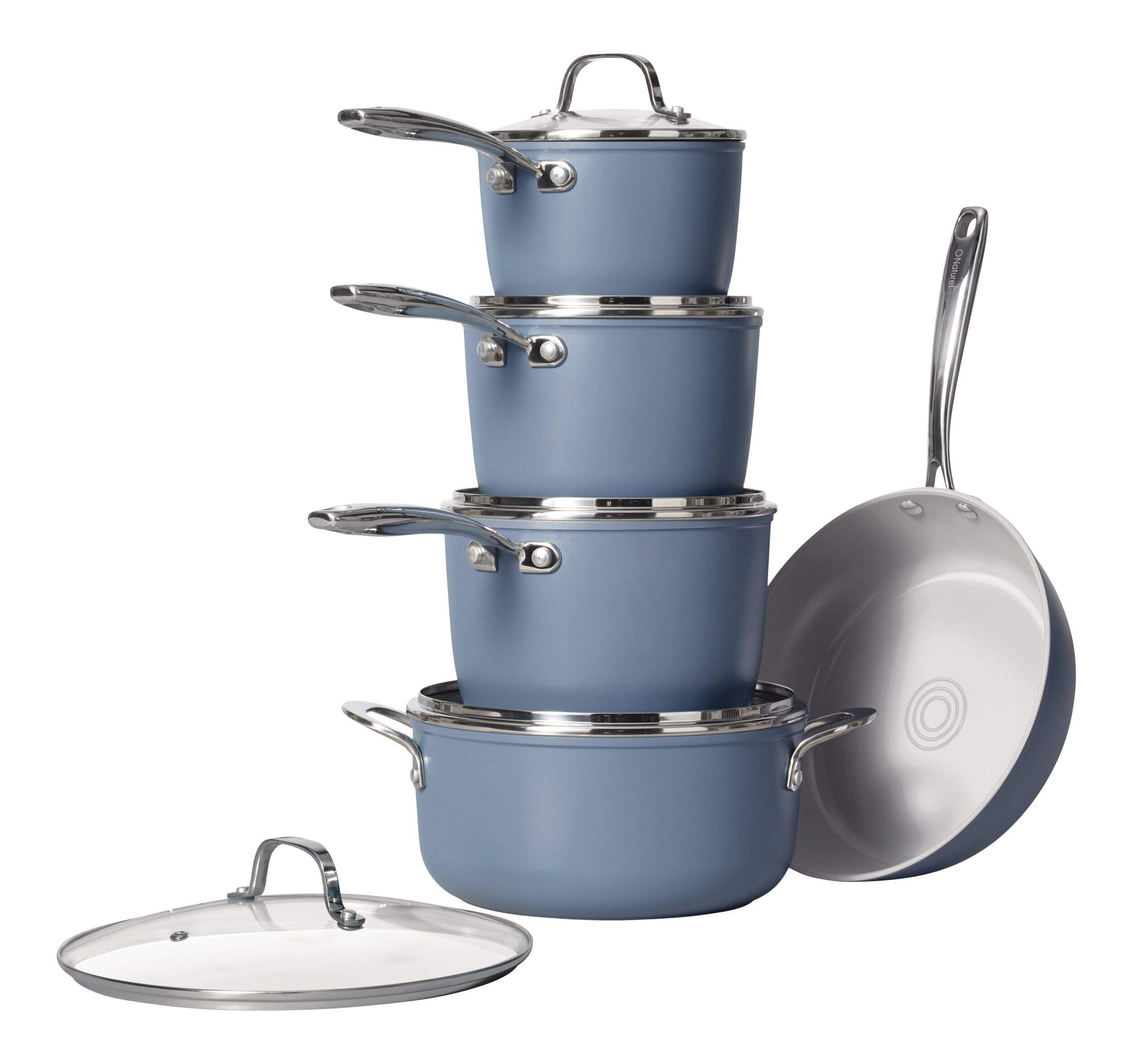 Heritage The Rock O Naturel Ceramic Non-Stick Cookset, 10-pc Composite_or_Mixed