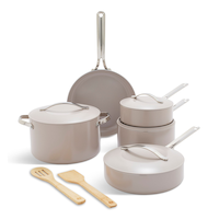GreenPan Nova Cloud White Cookware Set, 11-pc Front_Elevated