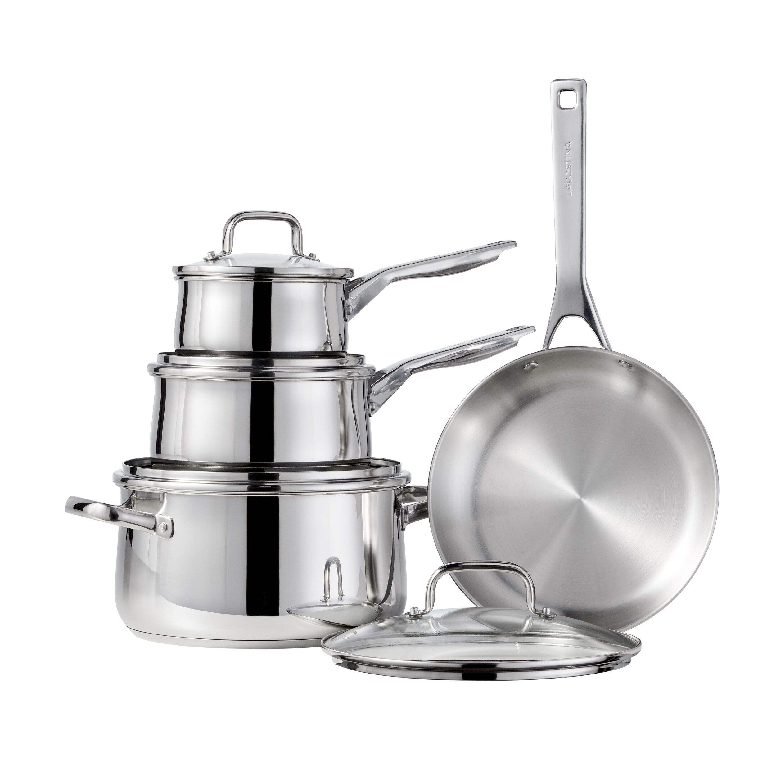 Lagostina Classico Stainless Steel Cookware Set, 8-pc Composite_or_Mixed