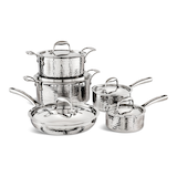 Lagostina 3-Ply Hammered Stainless Steel Cookware Set, 10-pc Composite_or_Mixed