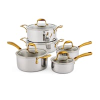 Lagostina 5-Ply Clad Stainless Steel Cookware Set, 10-pc Front_Elevated