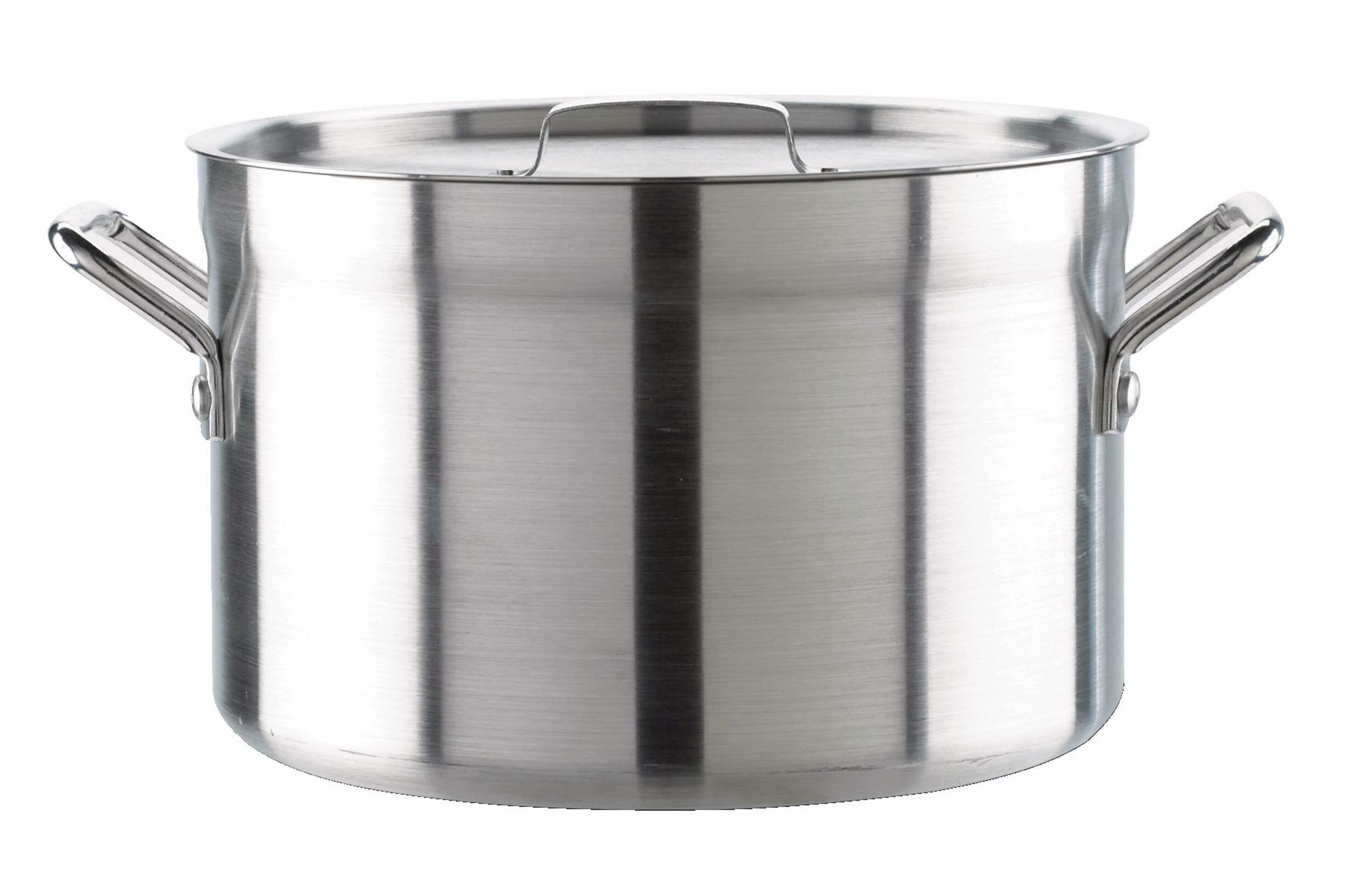 Heritage Commercial Aluminum Stock Pot, Oven Safe, 10-qt Front_Elevated