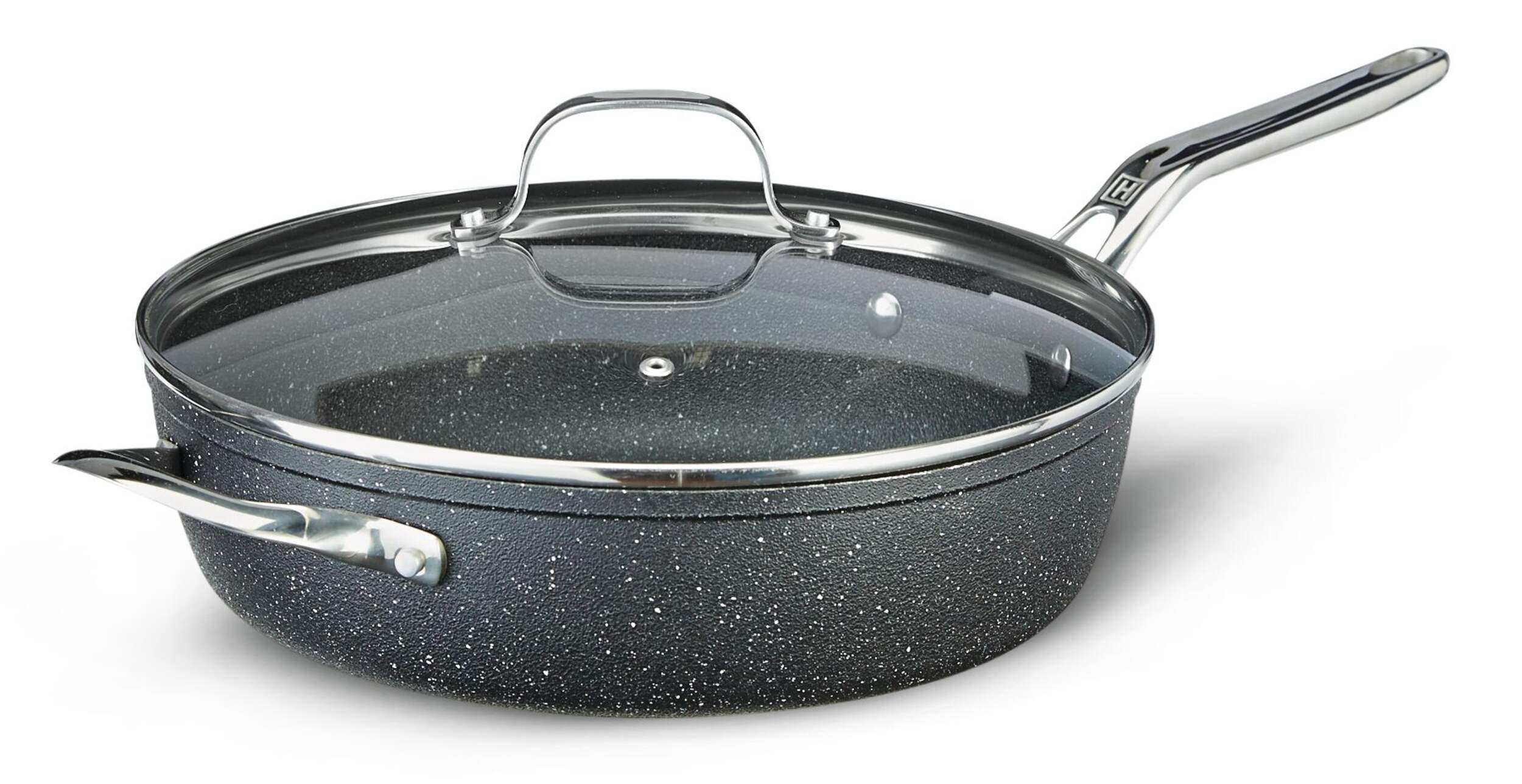 Heritage The Rock Jumbo Cooker, Non-Stick, PFOA-Free, Oven & Dishwasher Safe, 30cm Front_Angled_Left