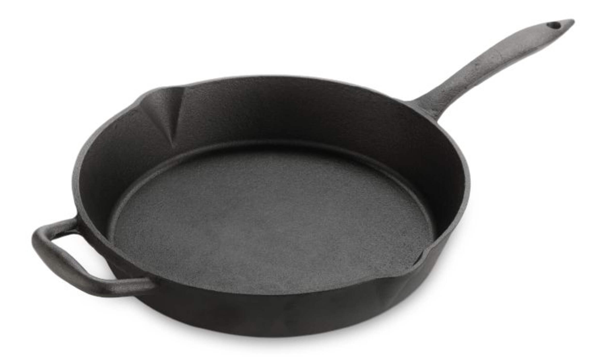 Lagostina Pre-Seasoned Cast Iron Skillet, Oven & Broiler Safe, Black, 10-in Overhead_Plunge