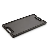 Lagostina Pre-Seasoned Cast Iron Reversible Grill, Oven & BBQ Safe, Black, 20-in x 10-in Front_Three_Fourths_Angled_Right