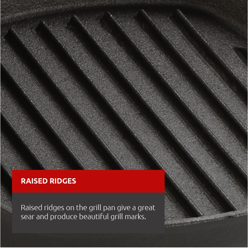 Lagostina Cast Iron Grill, Oven & BBQ Safe, Black, 25.4cm Canadian Tire