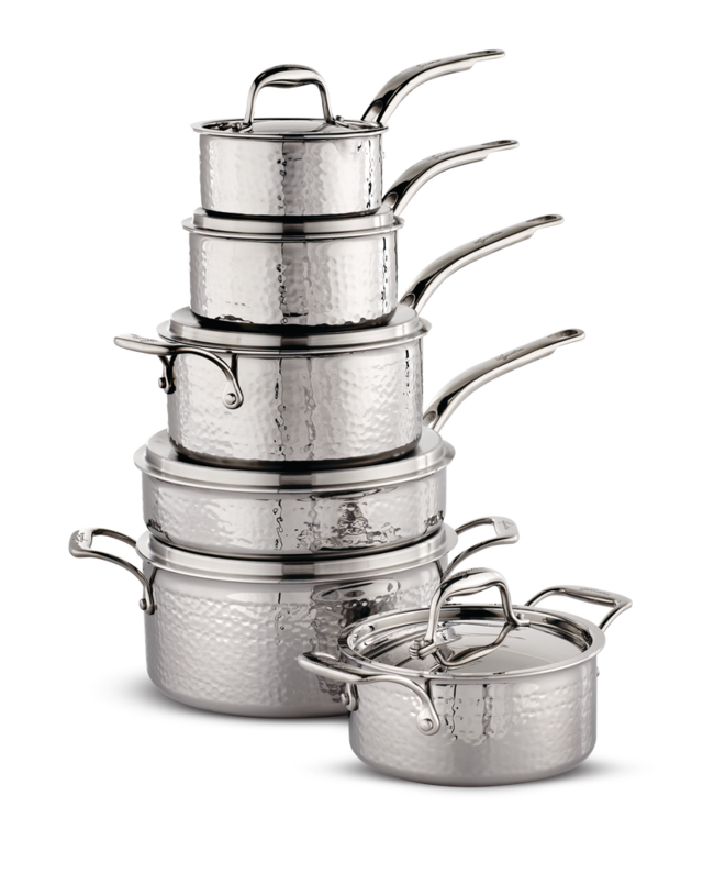Lagostina ArtisteClad Hand Hammered Stainless Steel Cookware Set, Oven