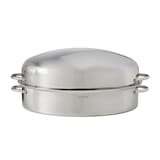 Lagostina 18/10 Stainless Steel Roaster w/ Removable Rack, 43 x 33cm Front_Flat