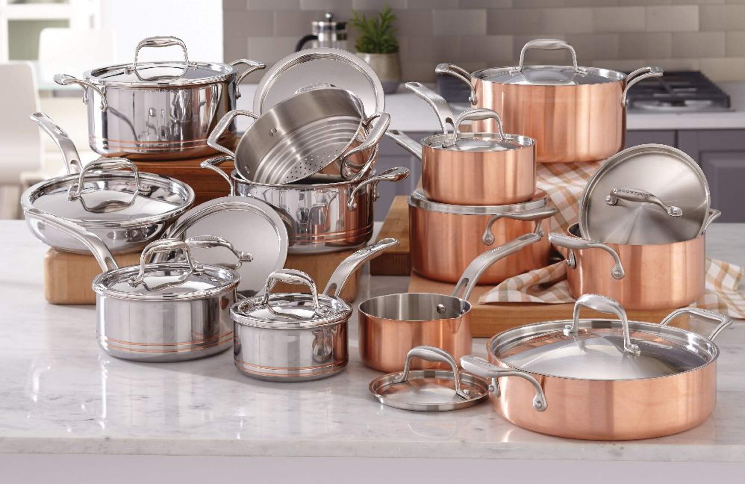 Lagostina Euro-Clad Copper Cookware Set, 12-pc Composite_or_Mixed