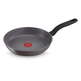 T-fal Hard Titanium Non-Stick Frying Pan, Dishwasher & Oven Safe, Grey, Assorted Sizes Front_Three_Fourths_Angled_Left