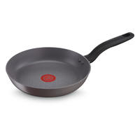 T-fal Hard Titanium Non-Stick Frying Pan, Dishwasher & Oven Safe, Grey, Assorted Sizes Front_Three_Fourths_Angled_Left