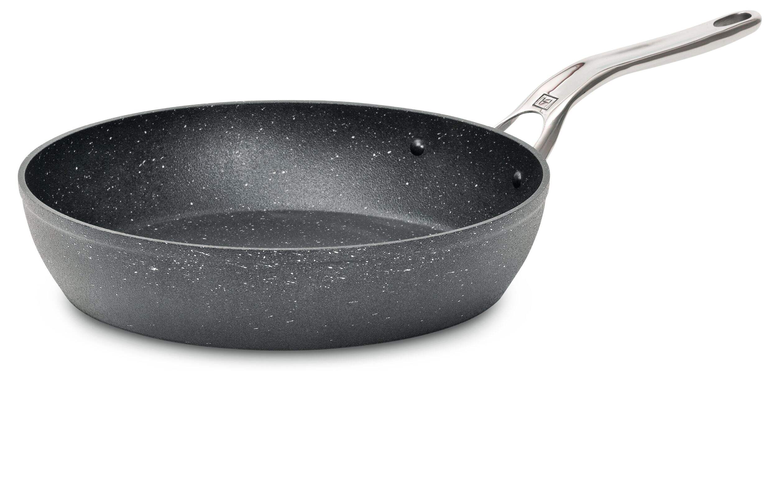 Heritage The Rock Non-Stick Frying Pan, Dishwasher & Oven Safe, Black, 8-in Front_Three_Fourths_Angled_Left