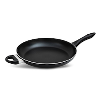 Lagostina Ticino Non-Stick Frying Pan, Dishwasher & Oven Safe, Black, 13-in Front_Three_Fourths_Angled_Left