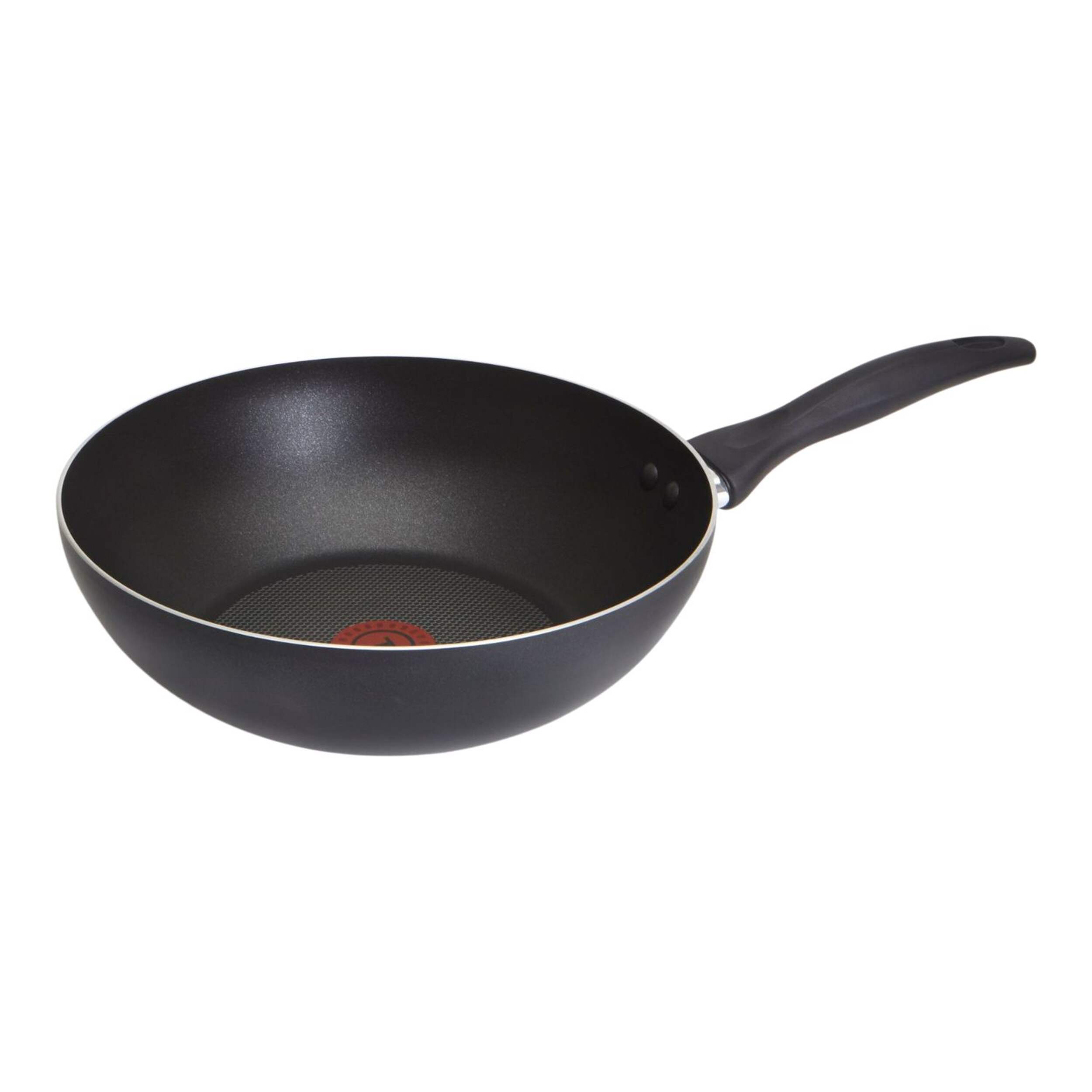 Wok T-fal Viva, antiadhésive, allant au lave-vaisselle et au four, noir, 28 cm Front_Three_Fourths_Angled_Left