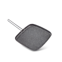 Heritage The Rock Grill Pan, Dishwasher & Oven Safe, Black, 26.1 x 4cm Front_Angled_Right