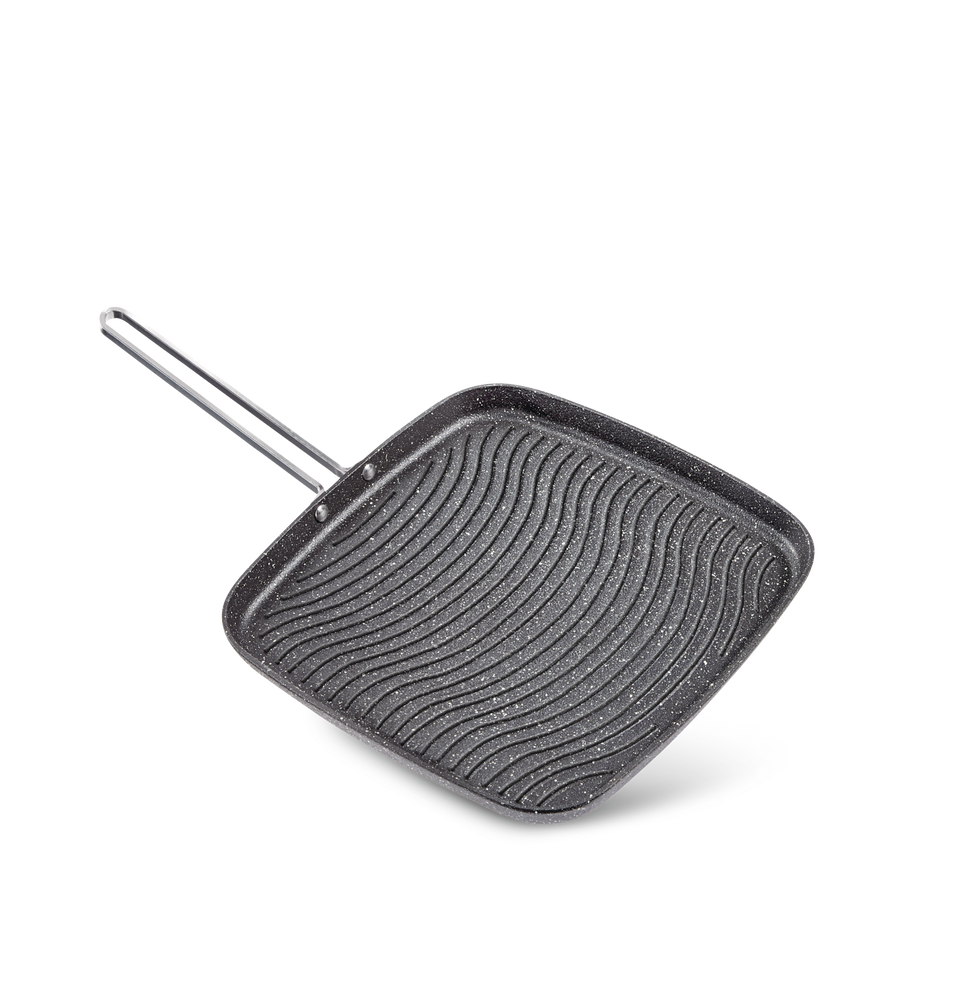 Heritage The Rock Grill Pan, Dishwasher & Oven Safe, Black, 26.1 x 4cm
