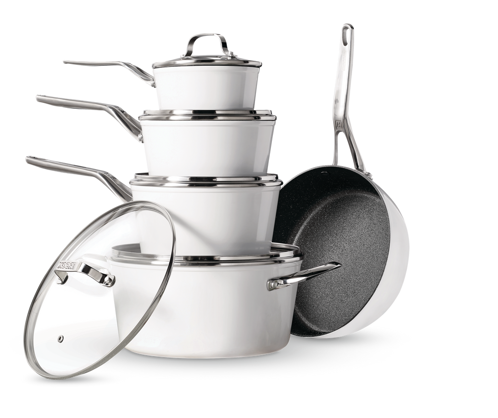 Heritage The Rock Ceramic Zero Cookware Set, NonStick, Dishwasher