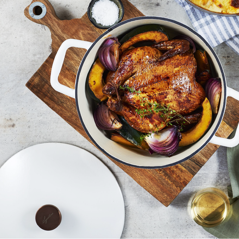 Lagostina Tuscan Collection Enamel Cast Iron Dutch Oven, White, 4qt Canadian Tire