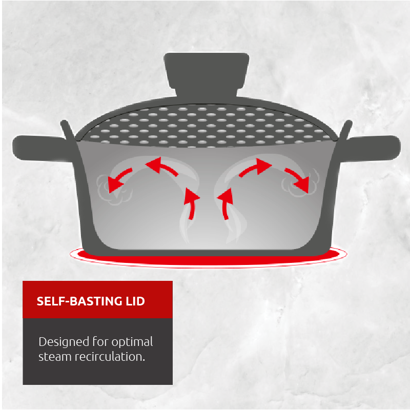 Lagostina Tuscan Collection Enamel Cast Iron Dutch Oven, White, 4qt