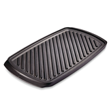 PADERNO Signature Cast Iron Reversible Grill & Griddle, BBQ & Oven Safe, Black, 20-in x 10-in Front_Three_Fourths_Angled_Right