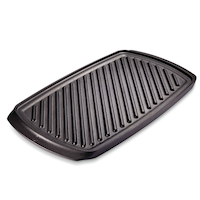 PADERNO Signature Cast Iron Reversible Grill & Griddle, BBQ & Oven Safe, Black, 20-in x 10-in
