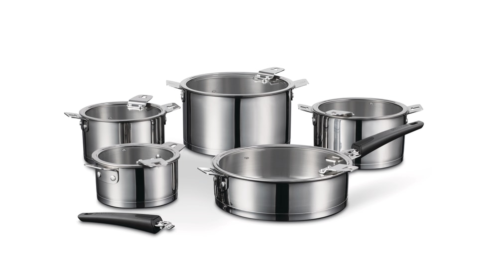 Heritage The Rock NonStick TLock Cookware Set w/ Detachable Handles