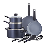 Master Chef Non-Stick Cookware Set, Blue/Grey, 11-pc Composite_or_Mixed