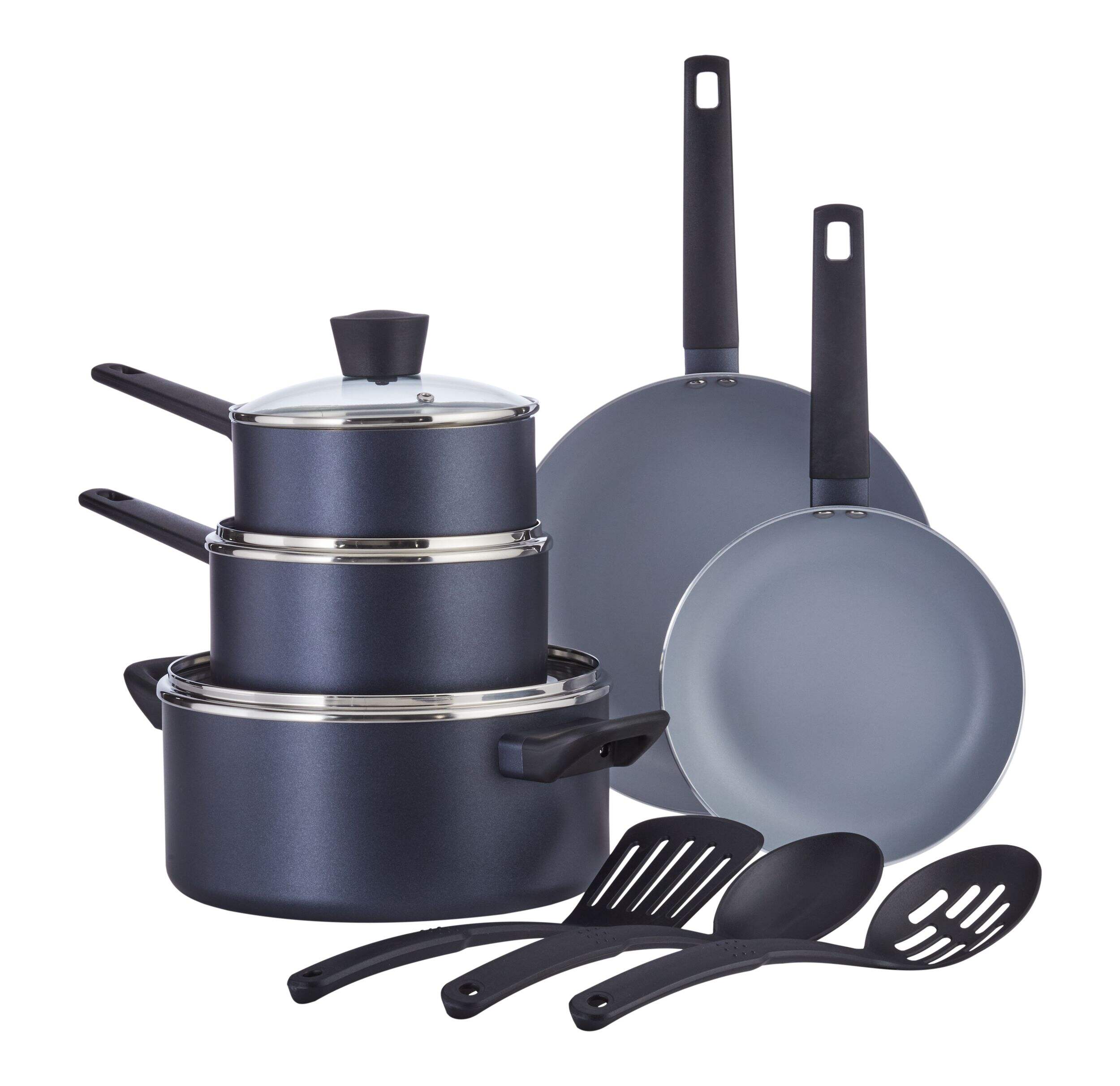 Master Chef Blue/Grey Non-Stick Cookware Set, 11-pc Composite_or_Mixed
